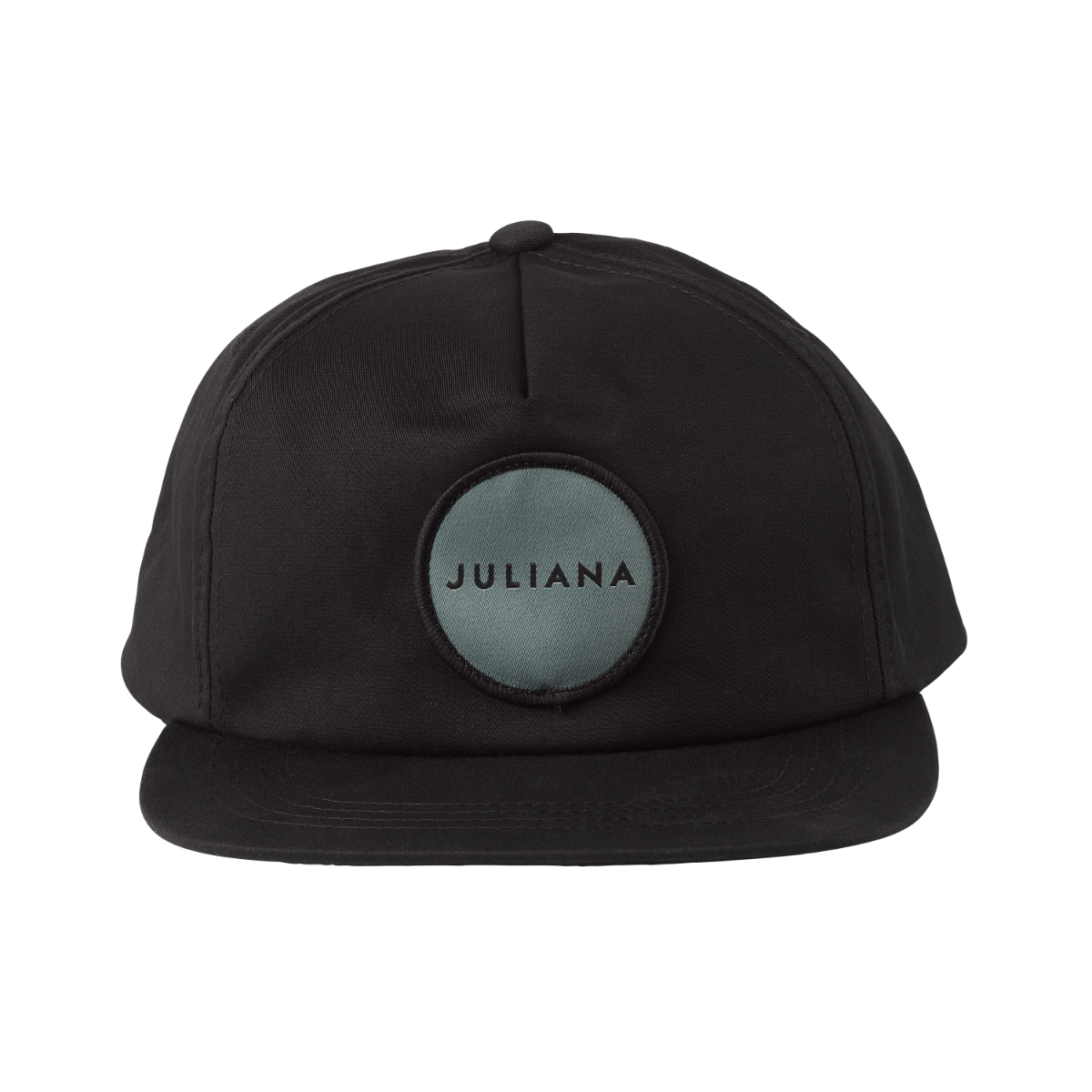 Juliana 5 Panel Hat Black Front